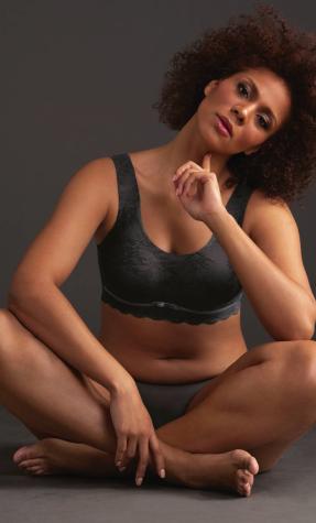 Anita Bralette Essential Lace anthrazit